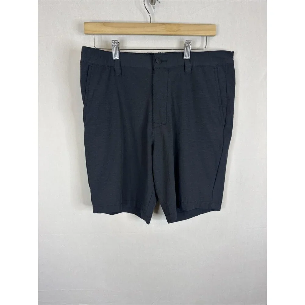 Banana Republic Men’s 34 Black Stretch Shorts 8”‎  Flat Front Hiking
